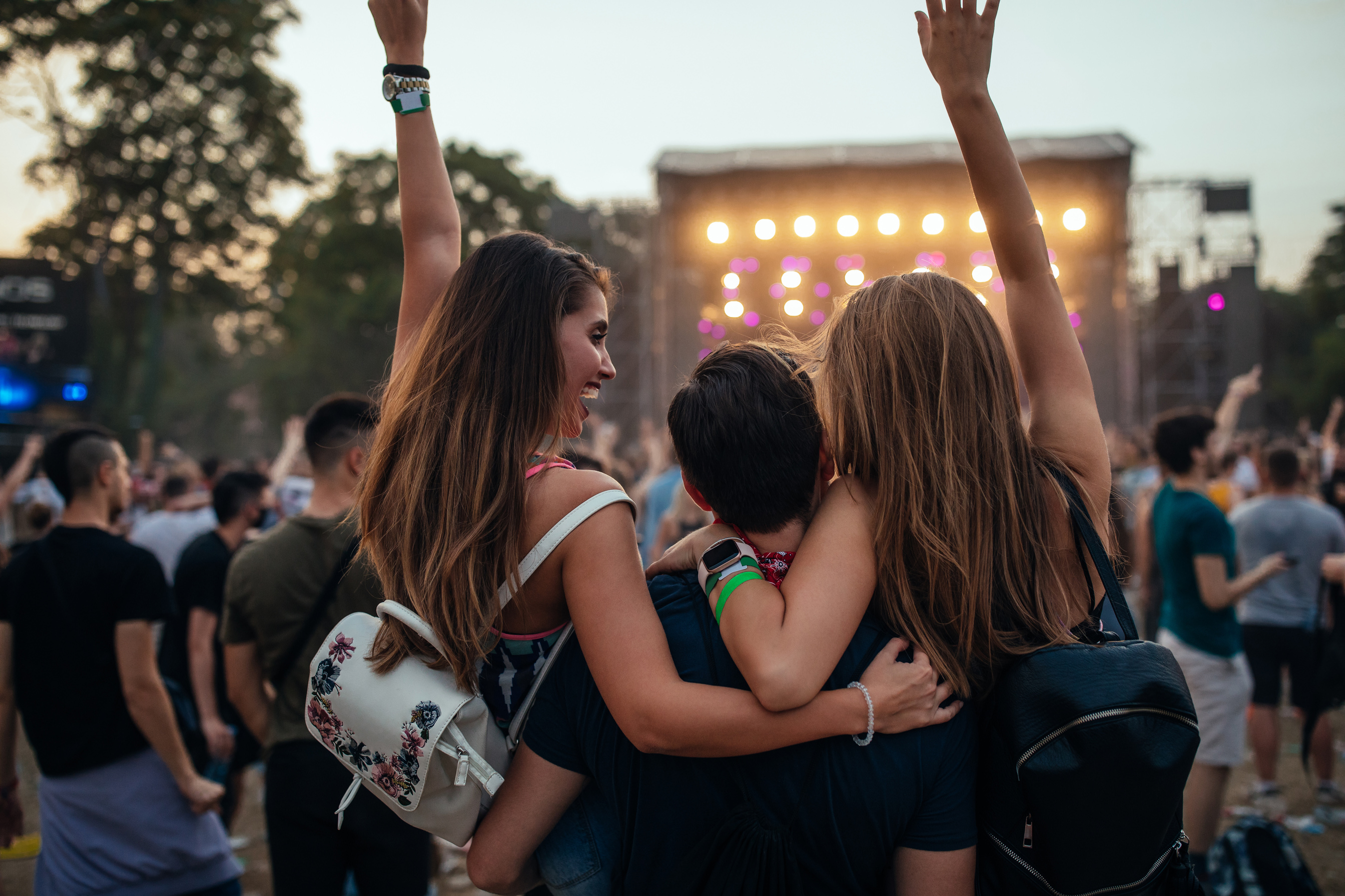 Enjoying the music festival